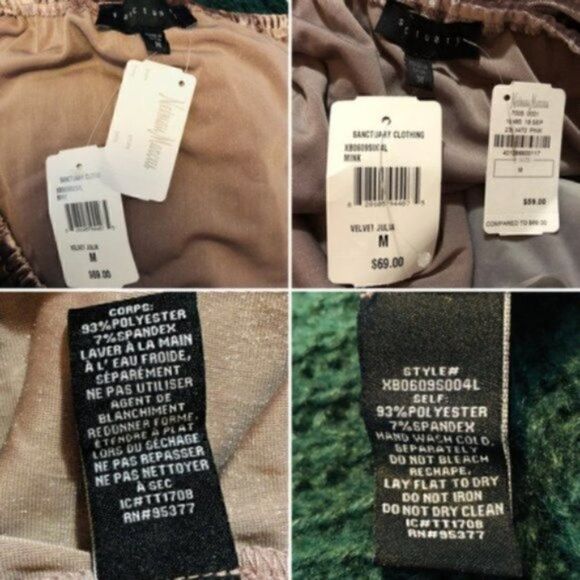Neiman Marcus Sanctuary Crushed Off Shoulder Velvet Top Julia Ruffle Mink M NWT - Picture 10 of 11